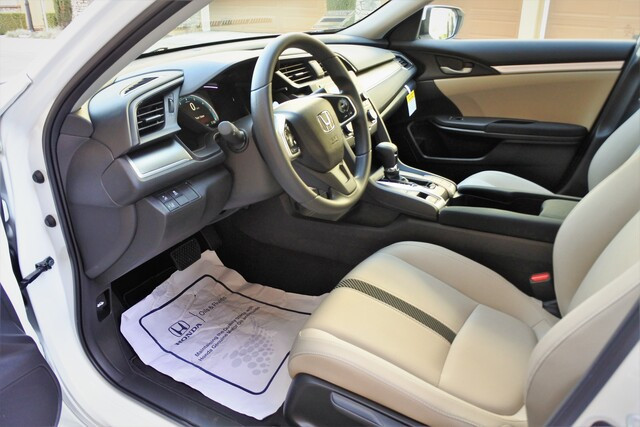 2018HondaCivicLX_White_Frontseat